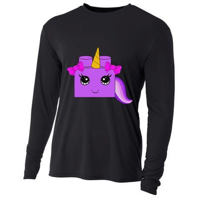 Unicorn Lover Master Builder Block Brick Building Girl Cooling Performance Long Sleeve Crew