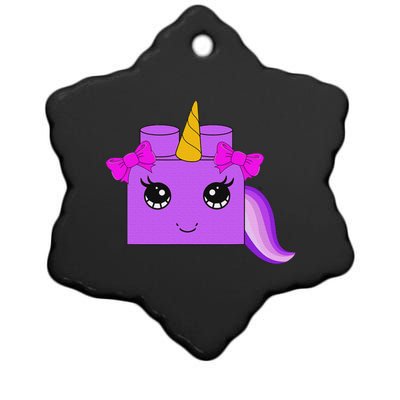 Unicorn Lover Master Builder Block Brick Building Girl Ceramic Star Ornament