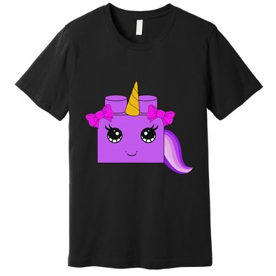 Unicorn Lover Master Builder Block Brick Building Girl Premium T-Shirt