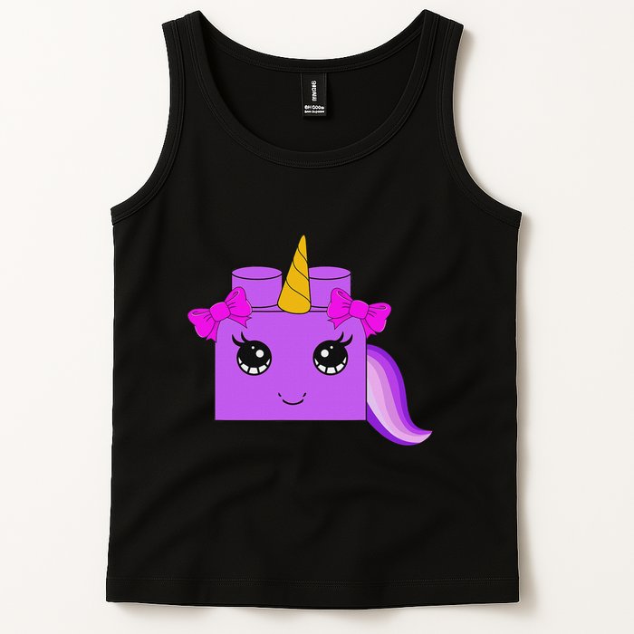 Unicorn Lover Master Builder Block Brick Building Girl Tank Top