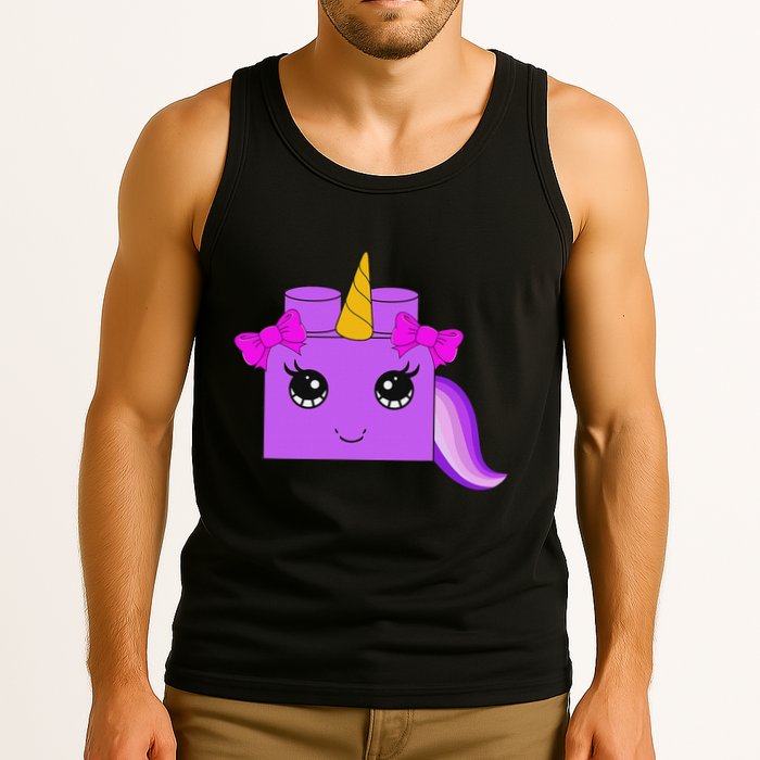 Unicorn Lover Master Builder Block Brick Building Girl Tank Top