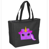 Unicorn Lover Master Builder Block Brick Building Girl Zip Tote Bag