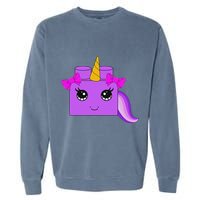 Unicorn Lover Master Builder Block Brick Building Girl Garment-Dyed Sweatshirt