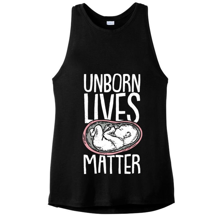 Unborn Lives Matter Anti Abortion Conservative Pro Life Ladies PosiCharge Tri-Blend Wicking Tank