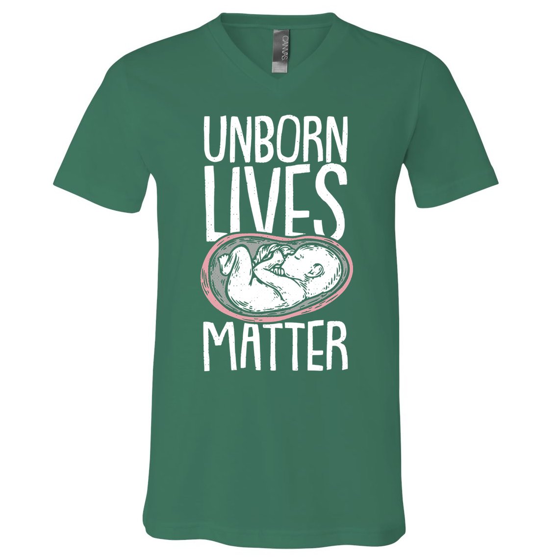 Unborn Lives Matter Anti Abortion Conservative Pro Life V-Neck T-Shirt