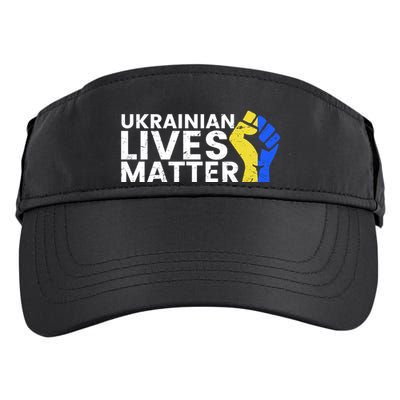 Ukrainian Lives Matter Stand With Ukraine Pray Support Adult Drive Performance Visor
