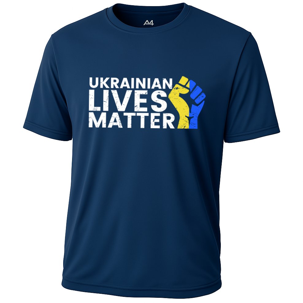 Ukrainian Lives Matter Stand With Ukraine Pray Support Cooling Performance Crew T-Shirt