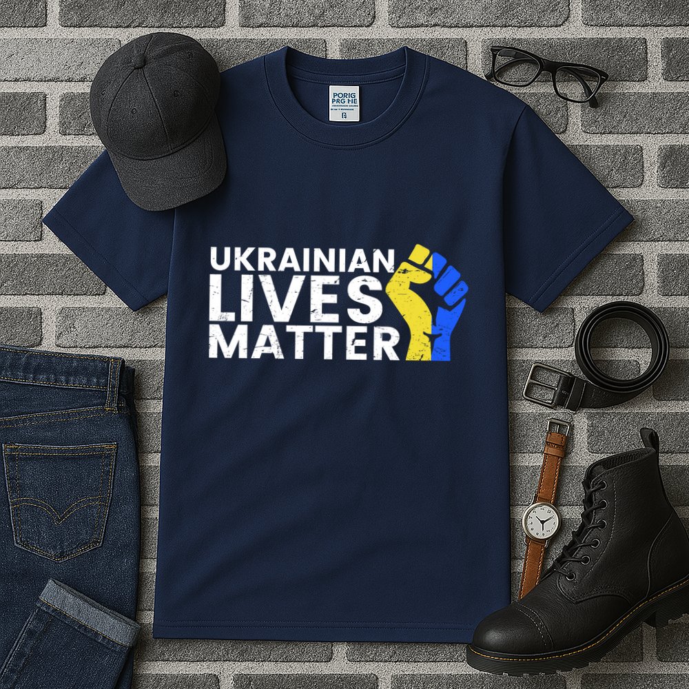 Ukrainian Lives Matter Stand With Ukraine Pray Support Tall T-Shirt