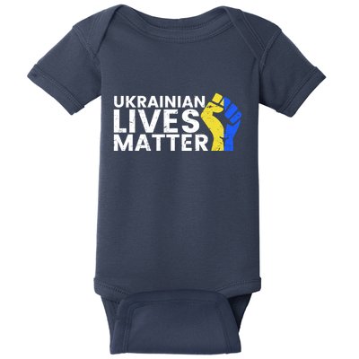 Ukrainian Lives Matter Stand With Ukraine Pray Support Baby Bodysuit