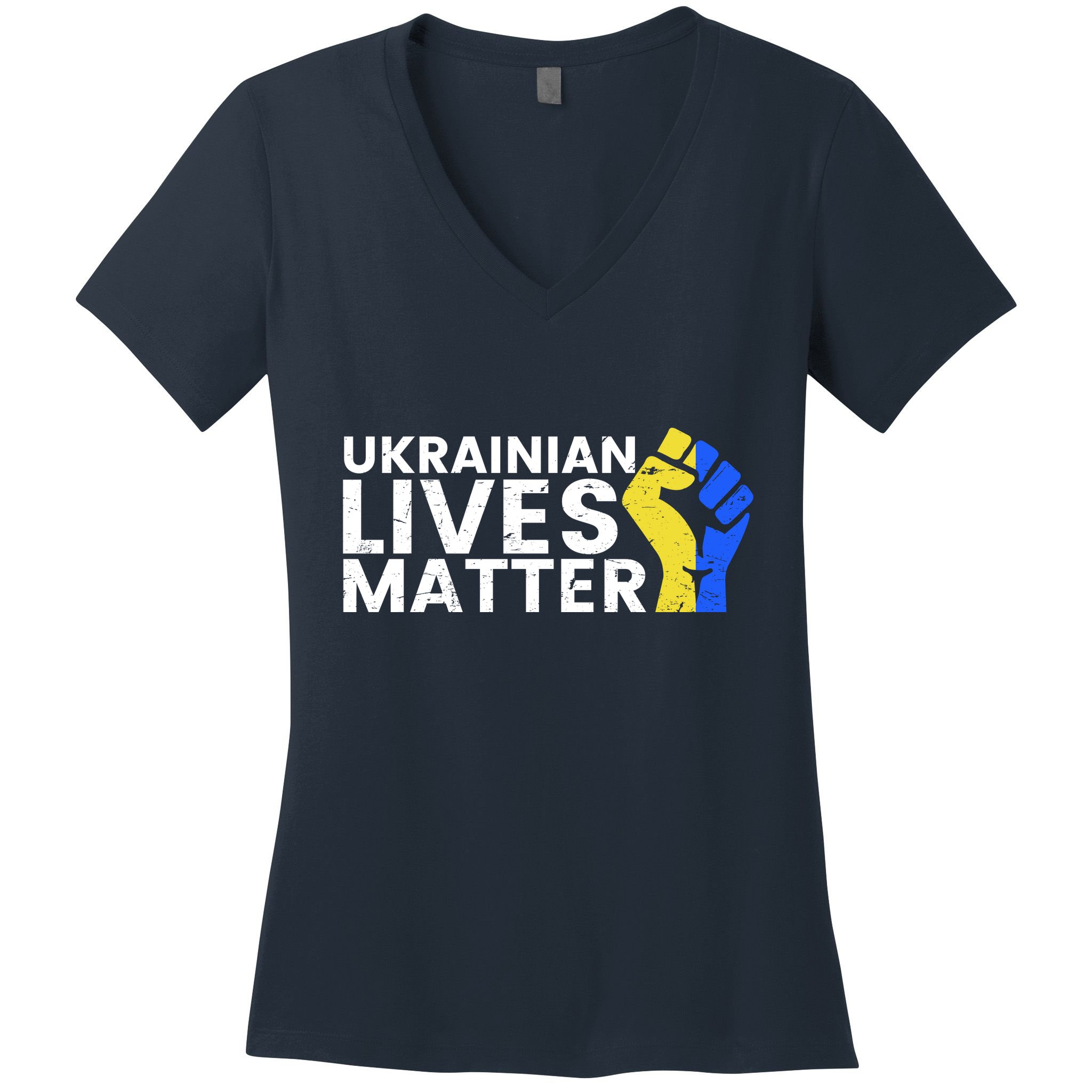 Ukrainian Lives Matter Stand With Ukraine Pray Support Women's V-Neck T-Shirt