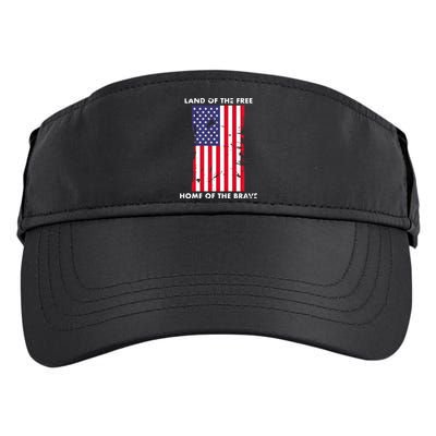 Usa Land Of The Free Home Of The Brave Flag America Funny Gift Adult Drive Performance Visor
