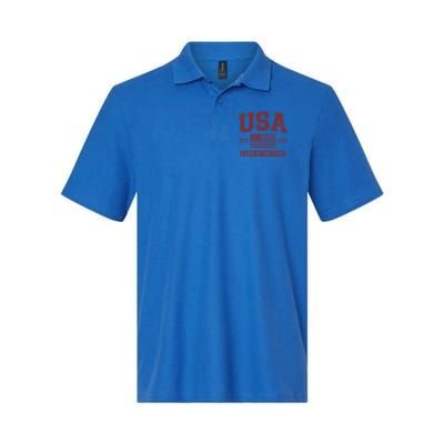 Usa Land Of The Free Maroon Graphic Gift Polo