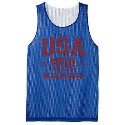 Usa Land Of The Free Maroon Graphic Gift Mesh Reversible Basketball Jersey Tank