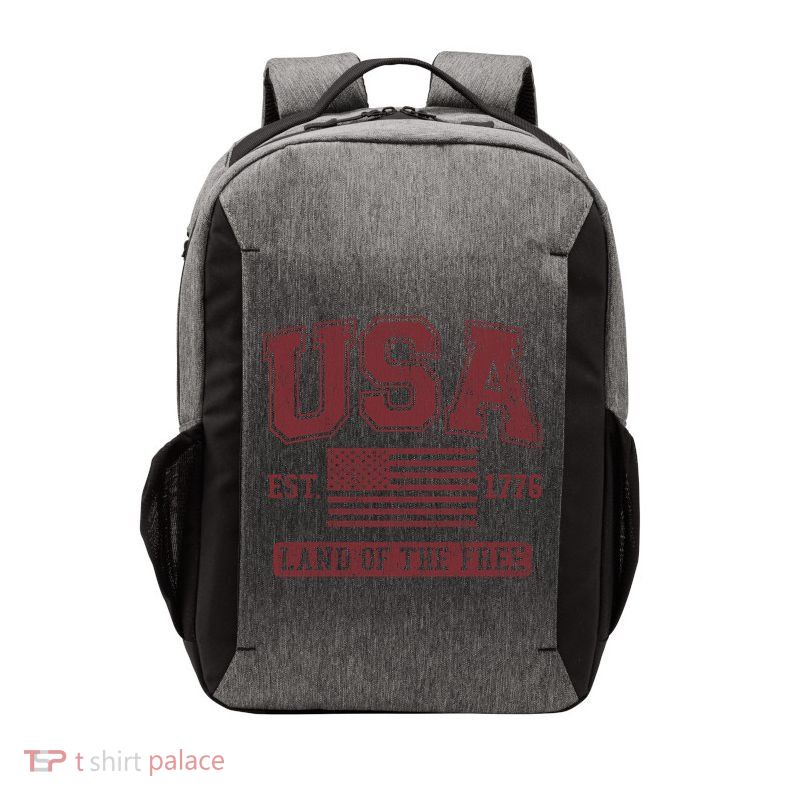 Usa Land Of The Free Maroon Graphic Gift Vector Backpack