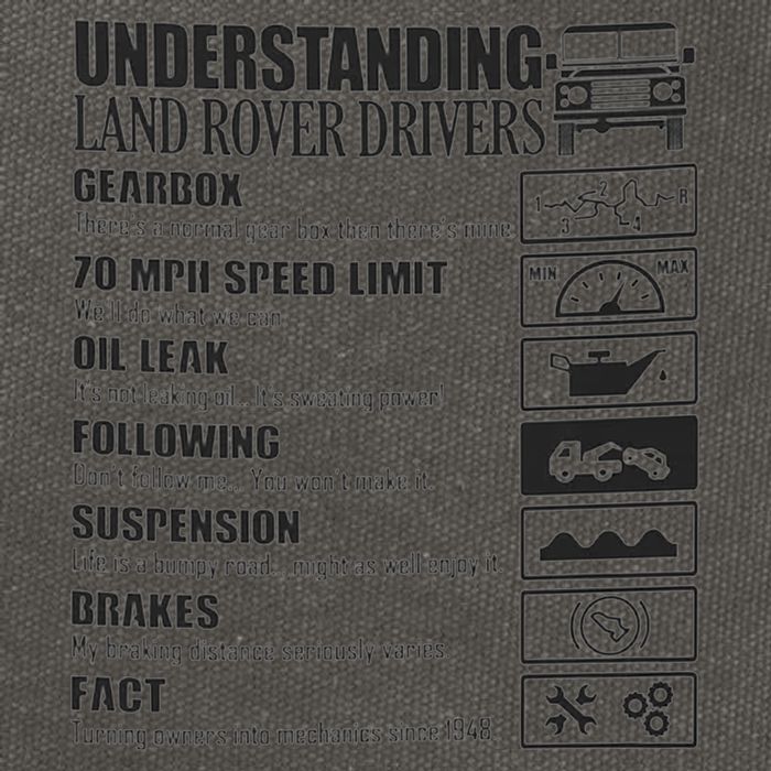 Understanding Land Rover Driver Cotton Canvas Backpack