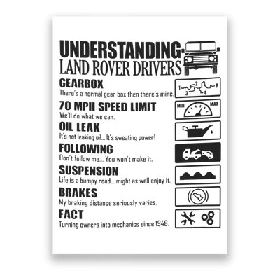Understanding Land Rover Driver Poster