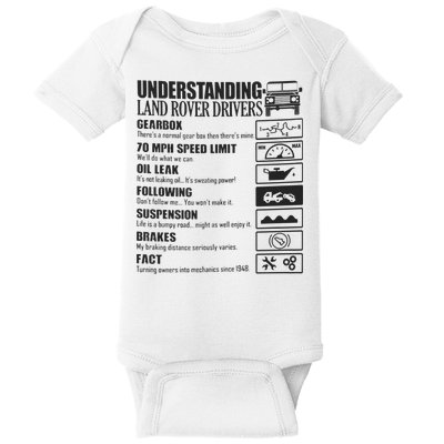 Understanding Land Rover Driver Baby Bodysuit