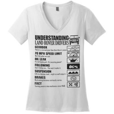 Understanding Land Rover Driver Women's V-Neck T-Shirt