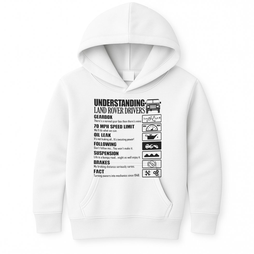 Understanding Land Rover Driver Kids Hoodie
