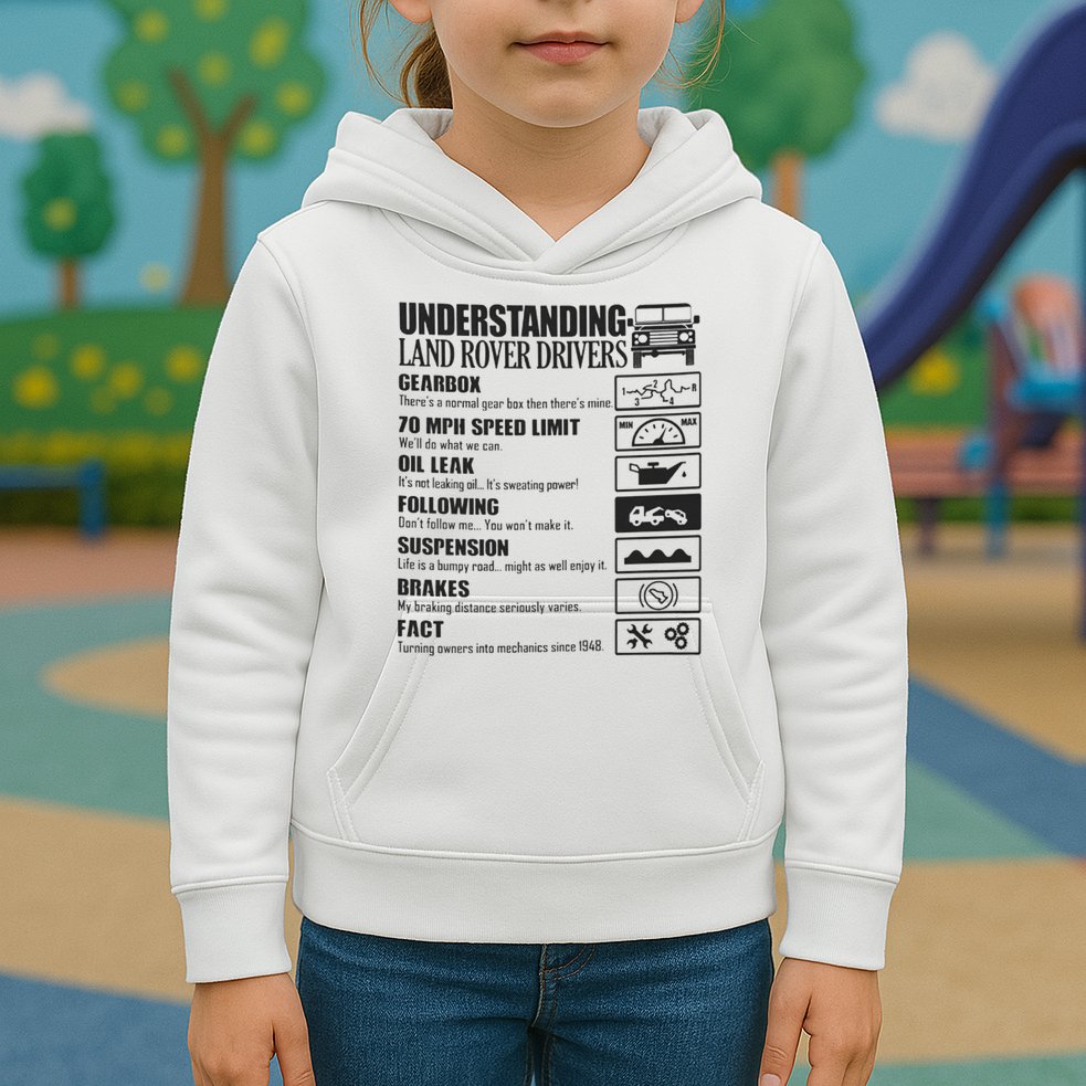 Understanding Land Rover Driver Kids Hoodie
