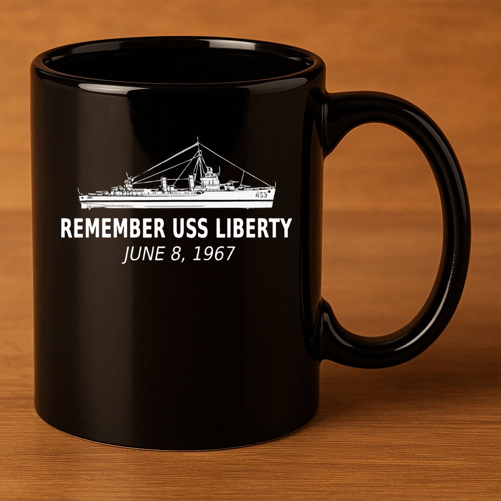 Uss Liberty Remember June 8 1967 11oz C Handle Ceramic Mug