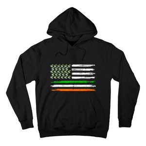 Unicorn Leprechaun St Patricks Day USA Flag Lepricorn Hoodie