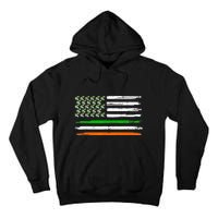 Unicorn Leprechaun St Patricks Day USA Flag Lepricorn Tall Hoodie