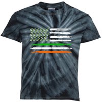 Unicorn Leprechaun St Patricks Day USA Flag Lepricorn Kids Tie-Dye T-Shirt