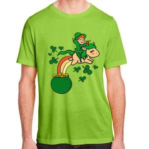 Unicorn Leprechaun St Patricks Day Adult ChromaSoft Performance T-Shirt