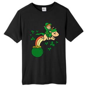 Unicorn Leprechaun St Patricks Day Tall Fusion ChromaSoft Performance T-Shirt