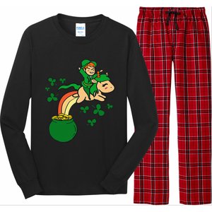 Unicorn Leprechaun St Patricks Day Long Sleeve Pajama Set