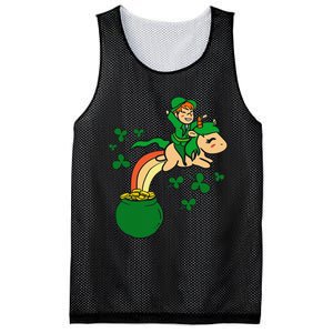 Unicorn Leprechaun St Patricks Day Mesh Reversible Basketball Jersey Tank