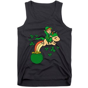 Unicorn Leprechaun St Patricks Day Tank Top