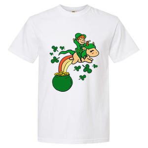 Unicorn Leprechaun St Patricks Day Garment-Dyed Heavyweight T-Shirt