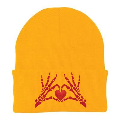 Undying Love Skeleton Hands With Heart Cute Gift Knit Cap Winter Beanie