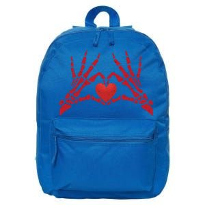 Undying Love Skeleton Hands With Heart Cute Gift 16 in Basic Backpack