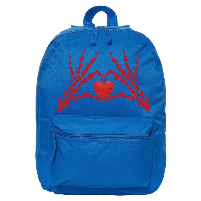 Undying Love Skeleton Hands With Heart Cute Gift 16 in Basic Backpack