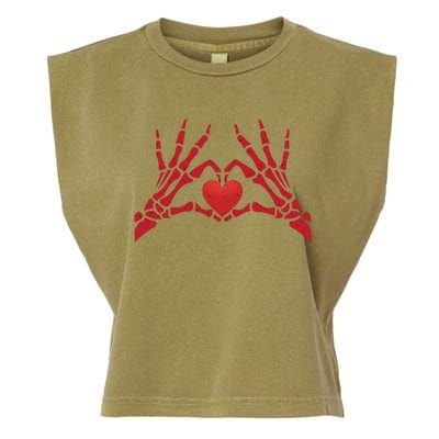 Undying Love Skeleton Hands With Heart Cute Gift Garment-Dyed Women's Muscle Tee