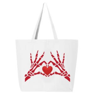 Undying Love Skeleton Hands With Heart Cute Gift 25L Jumbo Tote