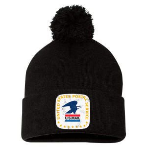 Usps Loewy Seal Pom Pom 12in Knit Beanie