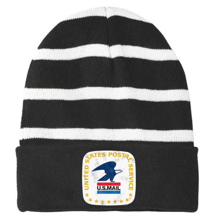 Usps Loewy Seal Striped Beanie with Solid Band