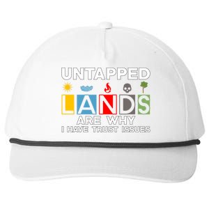 Untapped Lands Trust Issues Magic Geek Great Retro Gaming Gift Snapback Five-Panel Rope Hat