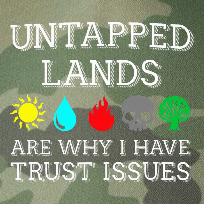 Untapped Lands Trust Issues Funny Magic Geek Tcg Legacy Tie Dye Trucker Hat