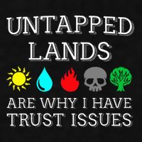 Untapped Lands Trust Issues Funny Magic Geek Tcg Ladies PosiCharge Tri-Blend Wicking Tank