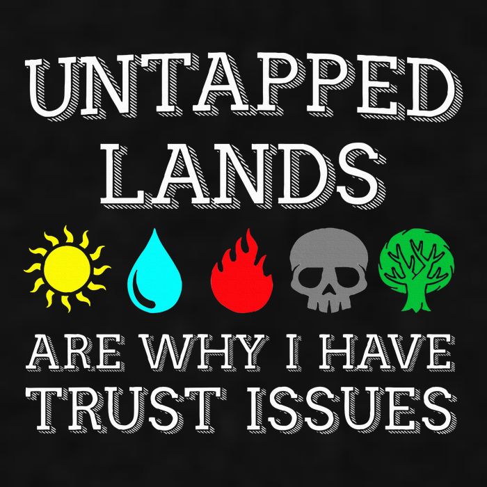 Untapped Lands Trust Issues Funny Magic Geek Tcg Ladies PosiCharge Tri-Blend Wicking Tank