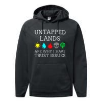 Untapped Lands Trust Issues Funny Magic Geek Tcg Performance Fleece Hoodie