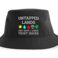 Untapped Lands Trust Issues Funny Magic Geek Tcg Sustainable Bucket Hat