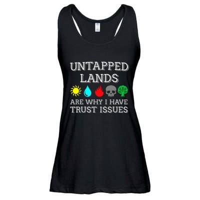 Untapped Lands Trust Issues Funny Magic Geek Tcg Ladies Essential Flowy Tank