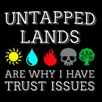Untapped Lands Trust Issues Funny Magic Geek Tcg Flatbill Hat