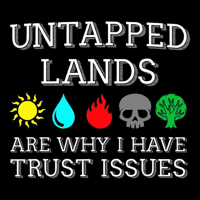 Untapped Lands Trust Issues Funny Magic Geek Tcg Flatbill Hat